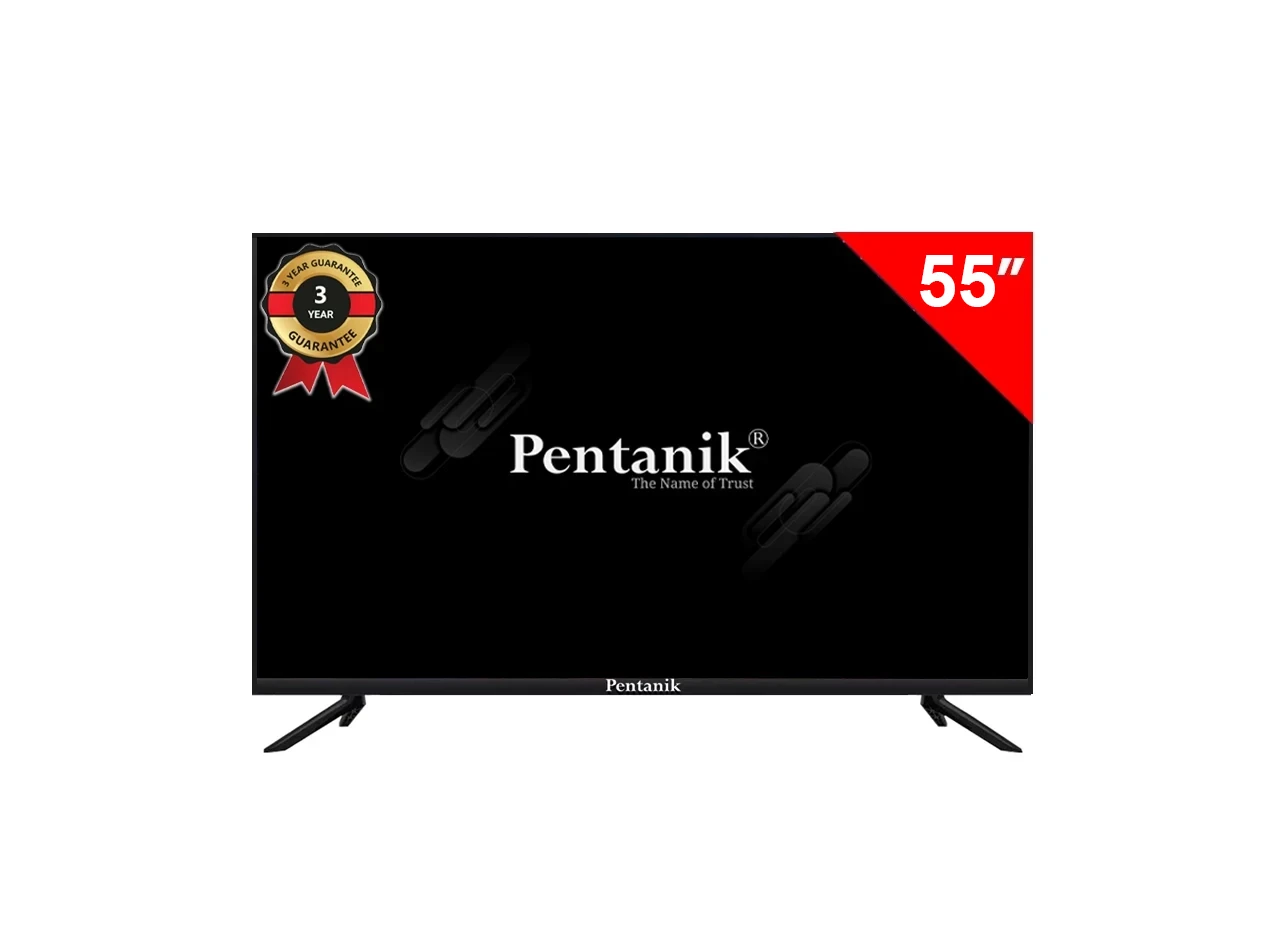 Pentanik 55 inch 4K Double Glass Voice Control Android TV